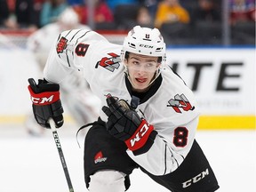 The Moose Jaw Warriors' Justin Almeida signed an NHL contract with the Pittsburgh Penguins on Saturday.