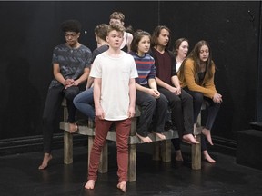 Mac Findlay (front) is part of Concord Floral, which runs March 28-April 6 at the Globe Theatre.