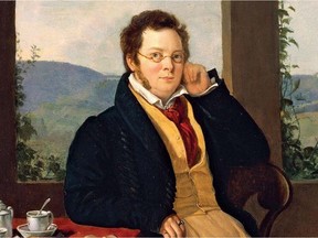 An 1827 Portrait of Franz Schubert, oil on wood by Gábor Melegh.
