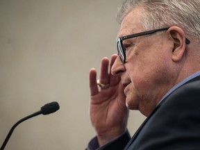 Federal minister of Public Safety Ralph Goodale, pictured on February 12, 2019, delivered an address to the Regina and District Chamber of Commerce on Tuesday on the sustaining the economy.