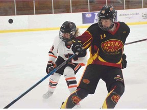 Larissa Bohlken, 14, of the Regina Rebels scored an overtime goal Wednesday to allow her team to advance to the Saskatchewan Female Midget AAA Hockey League's championship series.