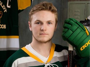 Logan Schatz, one of the players killed in the crash between the Humboldt Broncos team bus and a semi. Twitter.