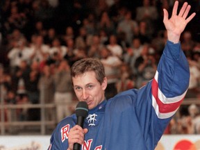 Wayne Gretzky is shown on April 18, 1999, when he played his final NHL game.