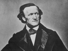 German composer Richard Wagner, circa 1850.