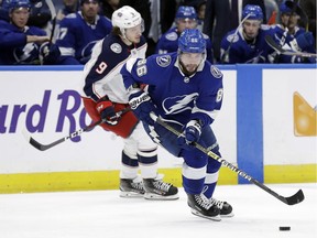Nikita Kucherov, right, and the Tampa Bay Lightning will make short work of the Columbus Blue Jackets — and everyone else, for that matter — during the NHL playoffs, according to Rob Vanstone.