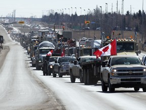 Hundreds of vehicles took part in a convoy that stretched over 10 kilometres in length as part of the Regina Rally Against The Carbon Tax  in Regina on April 4, 2019.