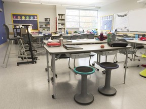 A classroom at Ecole Connaught School.