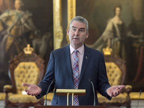 Premier Stephen McNeil attends a bill briefing at the legislature in Halifax on Tuesday, April 2, 2019. The Nova Scotia legislature has unanimously passed legislation that presumes consent for organ donation, becoming the first jurisdiction in North America to pass such legislation.