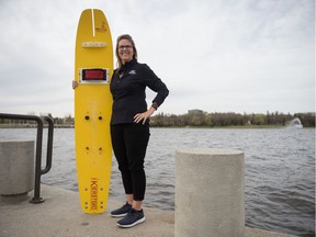 Lisa Williams, an organizer of Give It A Go Day, an adaptive water skiing event, stands on the edge of Wascana Lake. Last year she was told by PCC that the event couldn't be held on the lake due to safety concerns. Lisa has done some advocacy work over the past year and managed to get them to grant her one day on the lake this year.