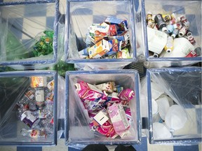 Recyclable materials at Victoria Avenue SARCAN Depot in Regina.