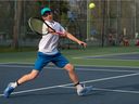 Keegan Rice di Regina, 13 anni, è una stella nascente nei circoli del tennis.