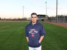 Regina Red Sox head coach Jason Veyna at Merchant's Park in Lamar, Colo.