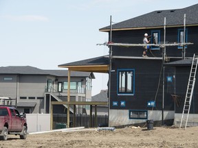 Residential construction underway on Wild Rose Drive.