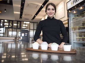 Daniela Mintenko, the founder of Dandy's Artisan Ice Cream, inside her shop in Regina.