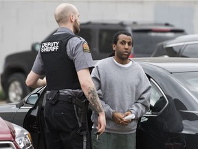 Awet Mehari, longtime manager of local rapper Pimpton, arrives at Court of Queen's Bench for sentencing.   Mehari was found guilty of sexual assault for having sex with a sleeping woman.