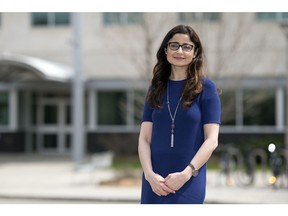 Harminder Guliani, associate professor of Economics at the University of Regina, stands outside a new Research Data Centre today in Regina.