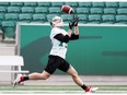 Global receiver Max Zimmermann re-signed with the Saskatchewan Roughriders on Tuesday.