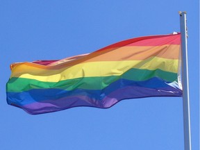 A Pride flag.