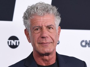 In this file photo taken on May 17, 2017 Anthony Bourdain attends the Turner Upfront 2017 at The Theater at Madison Square Garden in New York City.