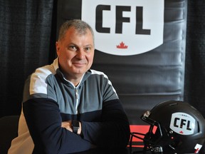 CFL commissioner Randy Ambrosie, shown in this file photo, has adopted a more moderate approach with the CFLPA after an exchange of strongly worded emails.