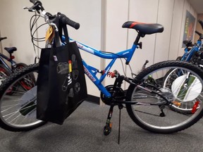 One of the bikes donated to St. Catherine Community School as part of the Bikes for Kids program. Seven bikes matching this description were stolen on Thursday.