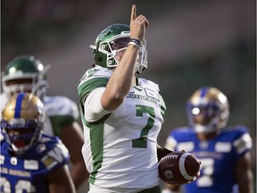 Thing are looking up for the Saskatchewan Roughriders' offence following a breakout performance by quarterback Cody Fajardo.