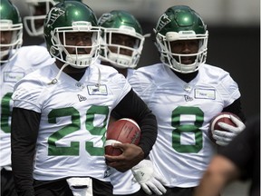 William Powell, 29, and Marcus Thigpen, 8, will power the Saskatchewan Roughriders' running game in 2019.