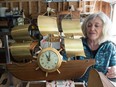 An antique clock, owned by Susan Birley. Birley, founder of the online antique store Cathedral Drygoods Antiques and Vintage, is starting up the Queen City Vintage Market.