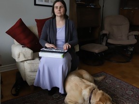 Fewer visually challenged people are learning to read braille, as audio books and voice technology supplant the written word, and some experts warn that is a problem. Jen Goulden, past president of Braille Literacy Canada, poses for a portrait in her home with her braille display device, in Ottawa on Thursday, May 30, 2019.