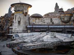 Star Wars: Galaxy’s Edge at Disneyland Park in Anaheim, California, and at Disney's Hollywood Studios in Lake Buena Vista, Florida, is Disney's largest single-themed land expansion ever at 14-acres each.