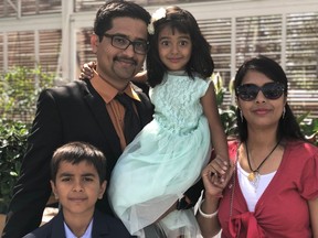 From right to left, Virali Patel, Siddhi Patel, Vrajesh Patel, and Veer Patel. The Patel family moved to Canada in 2014. On July 1, 2019 they officially became Canadian citizens during a ceremony at Regina's Government House.