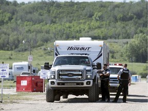 RCMP pull over a camper in the Country Thunder Saskatchewan campground  near Craven.