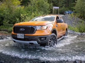 The Ranger is aimed at city people who like to get away to the country on weekends – and may want to ford a stream in a Ford.   (Photo courtesy of  Mike Markov, Ford.)