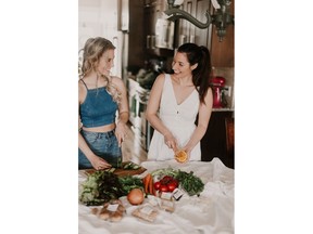 Sisters (from left) Annie and Catherine Beaudoin, owners of Zesty Kits, a meal kit subscription service in Regina that sources ingredients from Saskatchewan farmers and growers.