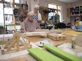 udy Ries with her husband Frank, who is a veteran and permanent resident at the Wascana Rehabilitation Centre (WRC), in the craft room at the WRC. The craft room at the Wascana Rehabilitation Centre is closing in spring 2020.