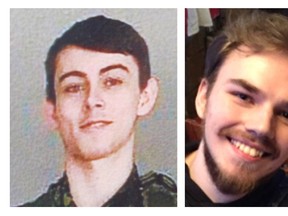 CP-Web. Bryer Schmegelsky, left, and Kam McLeod are seen in this undated combination handout photo provided by the RCMP. RCMP in northern British Columbia are searching for two young Vancouver Island men whose vehicle was discovered on fire Friday in the same area where police say a body was found. Police said in a release Sunday night that officers investigating a vehicle fire on Highway 37 about 50 kilometres south of Dease Lake, B.C., received information that led them to discover a body at a highway pullout about two kilometres from the scene of the fire. They said the burned vehicle belonged to 19-year-old Kam McLeod and 18-year-old Bryer Schmegelsky, both of Port Alberni, B.C. THE CANADIAN PRESS/HO, RCMP *MANDATORY CREDIT* ORG XMIT: CPT103