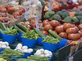 Various vegetables are on display at the Jean Talon Market, on January 11, 2016 in Montreal. Conservative Leader Andrew Scheer is facing criticism from members of the health community today after he pledged to review the new iteration of the Canada Food Guide should the Tories form government this fall.
