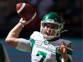 Cody Fajardo quarterbacked the Saskatchewan Roughriders to a 45-18 CFL victory over the host B.C. Lions on Saturday.