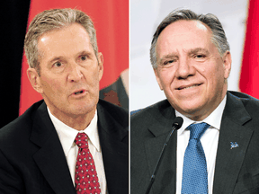 Manitoba Premier Brian Pallister and Quebec Premier François Legault.