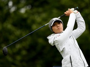 Lydia Ko of New Zealand in action during the pro-am event prior to the AIG Women's British Open at Woburn Golf Club on July 31, 2019 in Woburn, England.