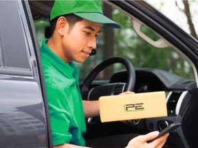 A stock photo shows a Pineapple Express Delivery driver. Pineapple Express Delivery is a same-day cannabis delivery service. (Photo courtesy of Pineapple Express Delivery)