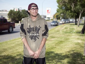 Jamie Strongeagle poses for a portrait in south Regina. Strongeagle was the victim of a hit and run in the city's east side.