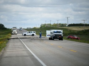 The RCMP is currently on-scene at a serious accident north of Regina.