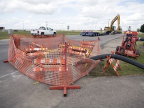 Another sink hole has opened up in Regina, this one on the corner of the intersection of Pasqua Street and Parliament Avenue in Regina.