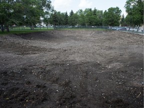 A hole in the ground is all that remains of what was once Maple Leaf Pool.