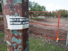 A hole in the ground is all that remains of what was once Maple Leaf Pool.