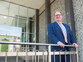 Regina Public Library CEO Jeff Barber stands outside the Library's Central Branch. The Regina Public Library is celebrating 110 years of service in 2019.