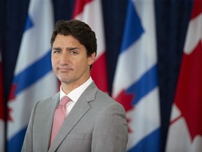 Prime Minister Justin Trudeau takes questions from journalists following a meeting with Toronto Mayor John Tory at Toronto City Hall, on Tuesday August 13, 2019.