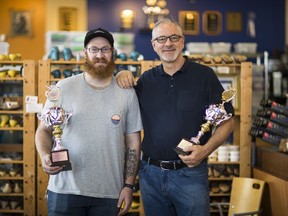 Ronald and Patrick Nijdam, father and son, owners of The Quick Cobbler in Vancouver, were honoured by their peers and awarded gold and bronze awards, respectively, in the Shoe Service Institute of America's 2017 silver cup contest.