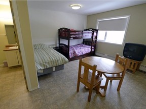 An unoccupied room at Kate's Place, a Salvation Army program in Regina, depicted in a 2014 file photo.